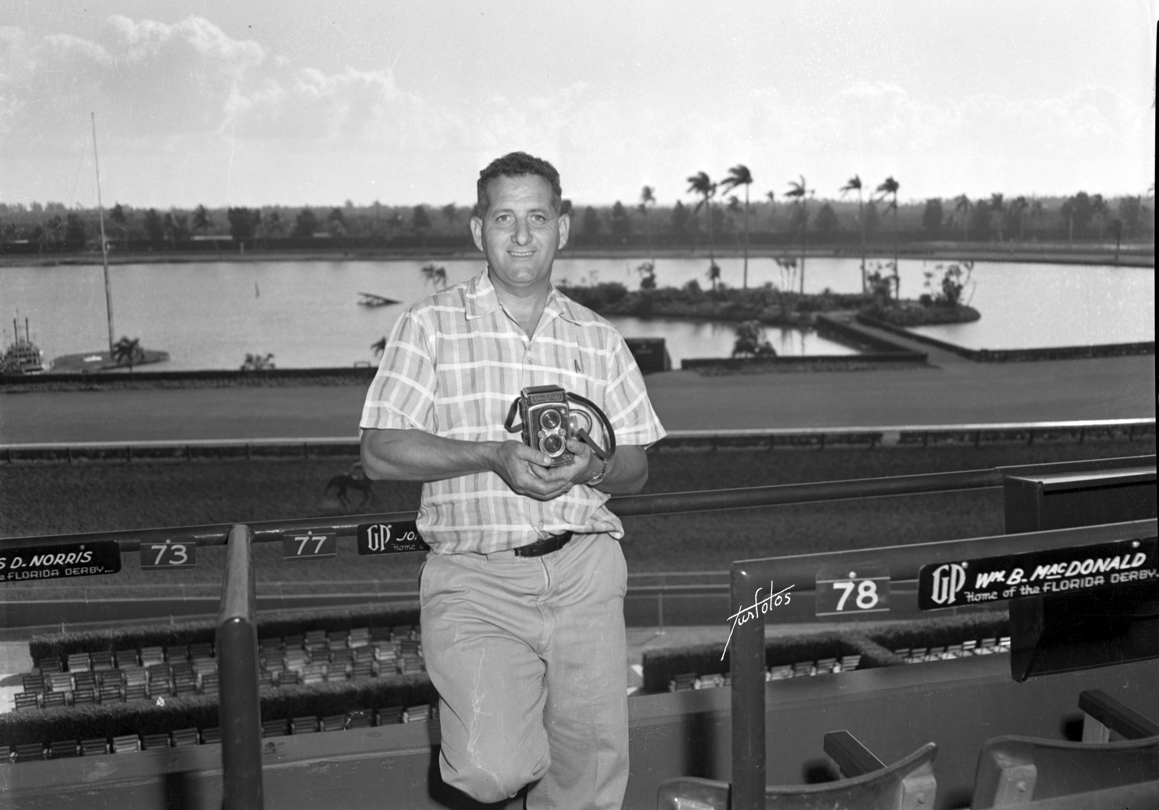 Jim Raftery at Gulfstream Park, date unknown (Turfotos image)