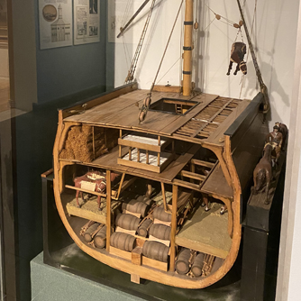 Ship model, Colonial Gallery (Stephanie Luce)