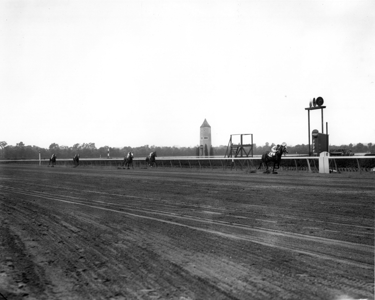 Johnstown (James Stout up) winning the 1939 Withers Stakes at Belmont Park (Keeneland Library Morgan Collection/Museum Collection)
