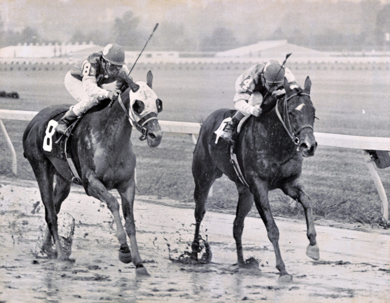My Juliet (Don Brumfield up) winning the 1975 Cotillion at Keystone (Keeneland Library Thoroughbred Times Collection)