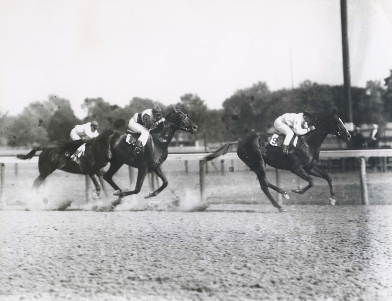 Regret (Joe Notter up) winning the 1914 Sanford Memorial Stakes at Saratoga (Keeneland Library Cook Collection/Museum Collection)
