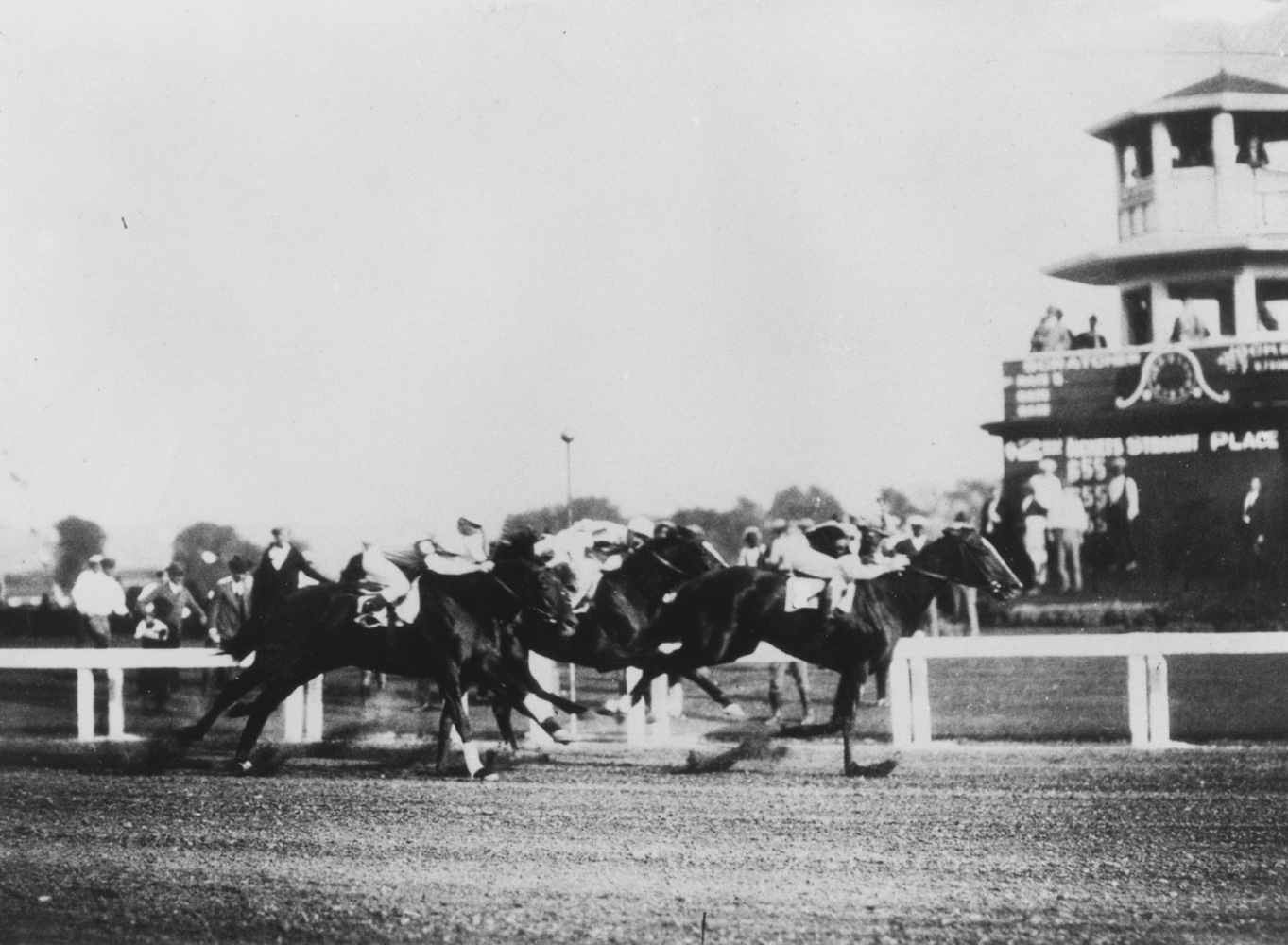 Sarazen (G. Babin up) defeating Epinard and Mad Play in the 1924 International Special at Latonia (Keeneland Library Cook Collection/Museum Collection)