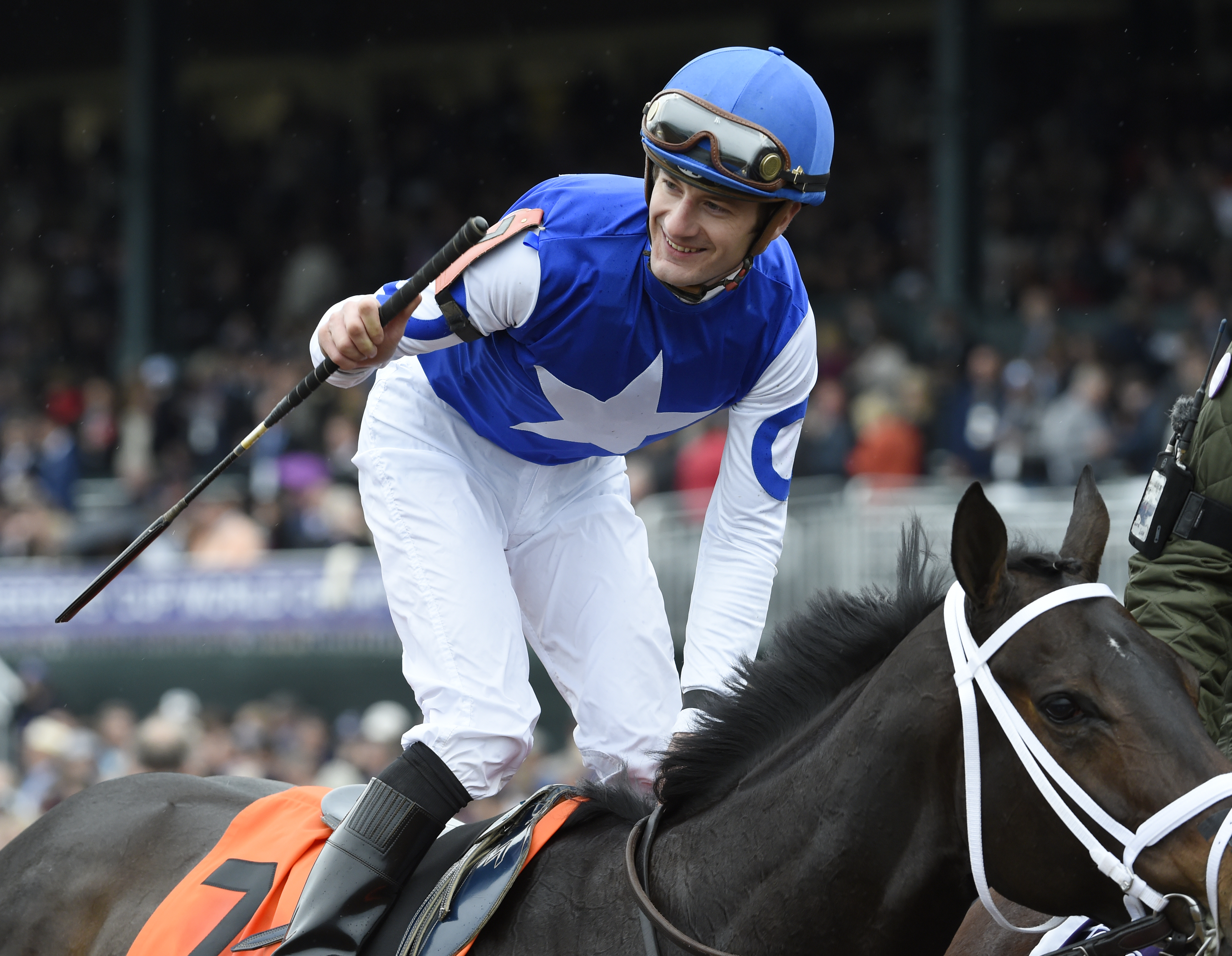 Tepin, Julien Leparoux up, after winning the 2015 Breeders' Cup Mile at Keeneland (Skip Dickstein)
