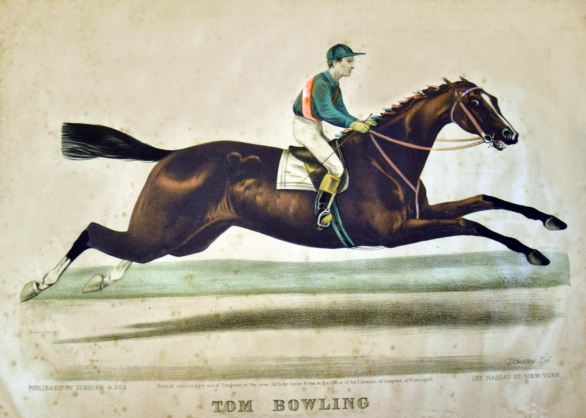 1873 Currier & Ives print of Tom Bowling (Museum Collection)