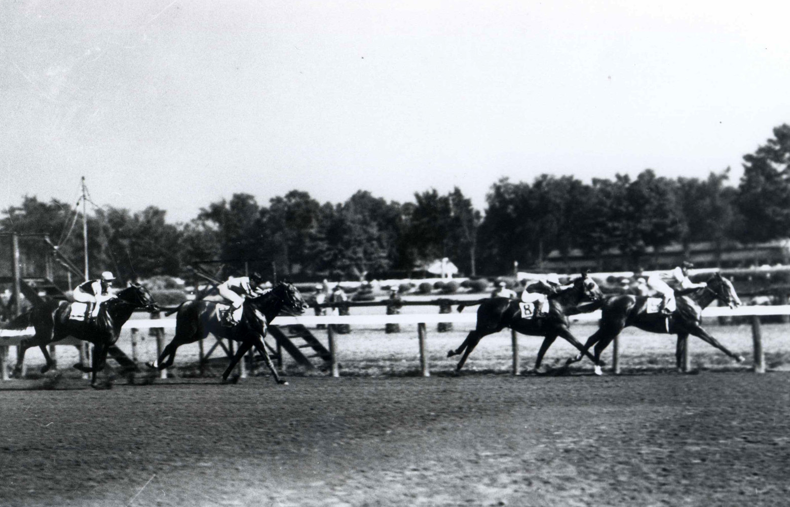 Top Flight (Raymond Workman up) winning the 1931 Saratoga Special (Keeneland Library Cook Collection/Museum Collection)