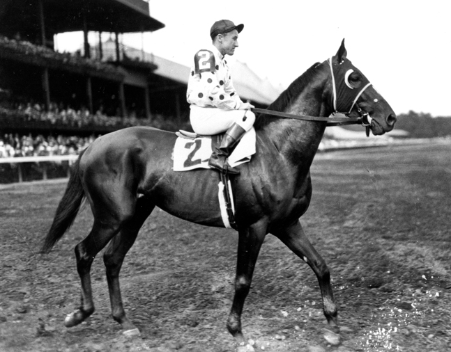 Granville with James Stout up at Saratoga, 1936 (Keeneland Library Cook Collection/Museum Collection)