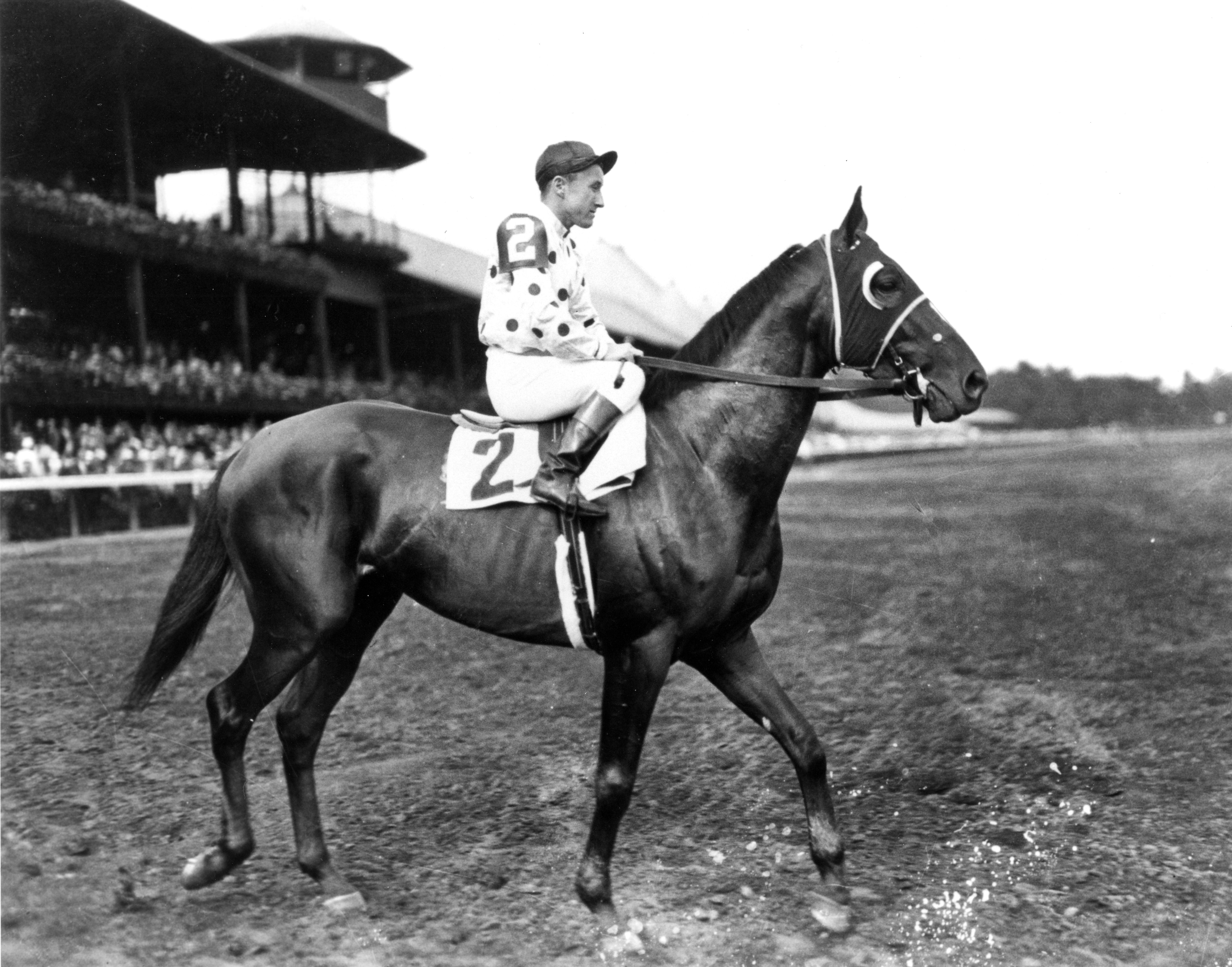 Granville with James Stout up at Saratoga, 1936 (Keeneland Library Cook Collection/Museum Collection)