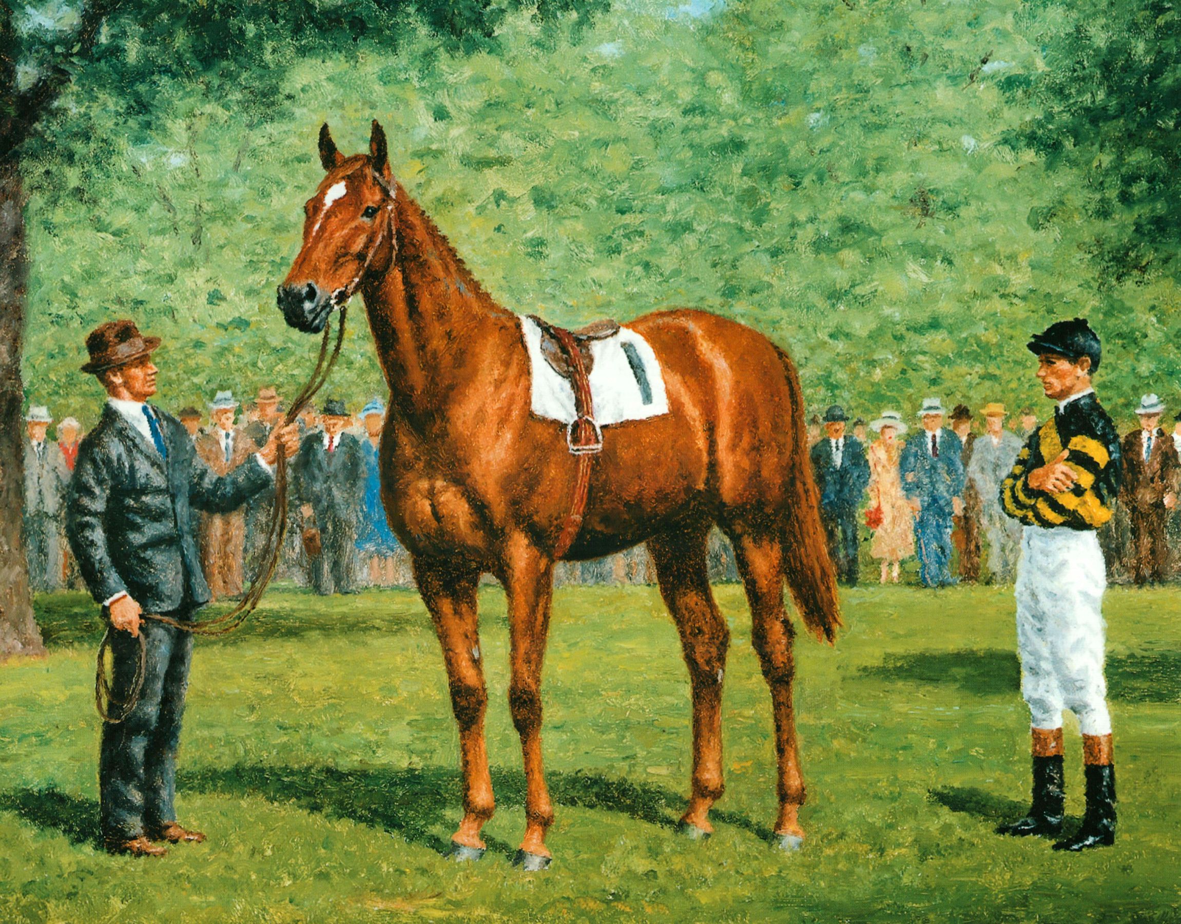 Painting of Man o' War by Richard Stone Reeves