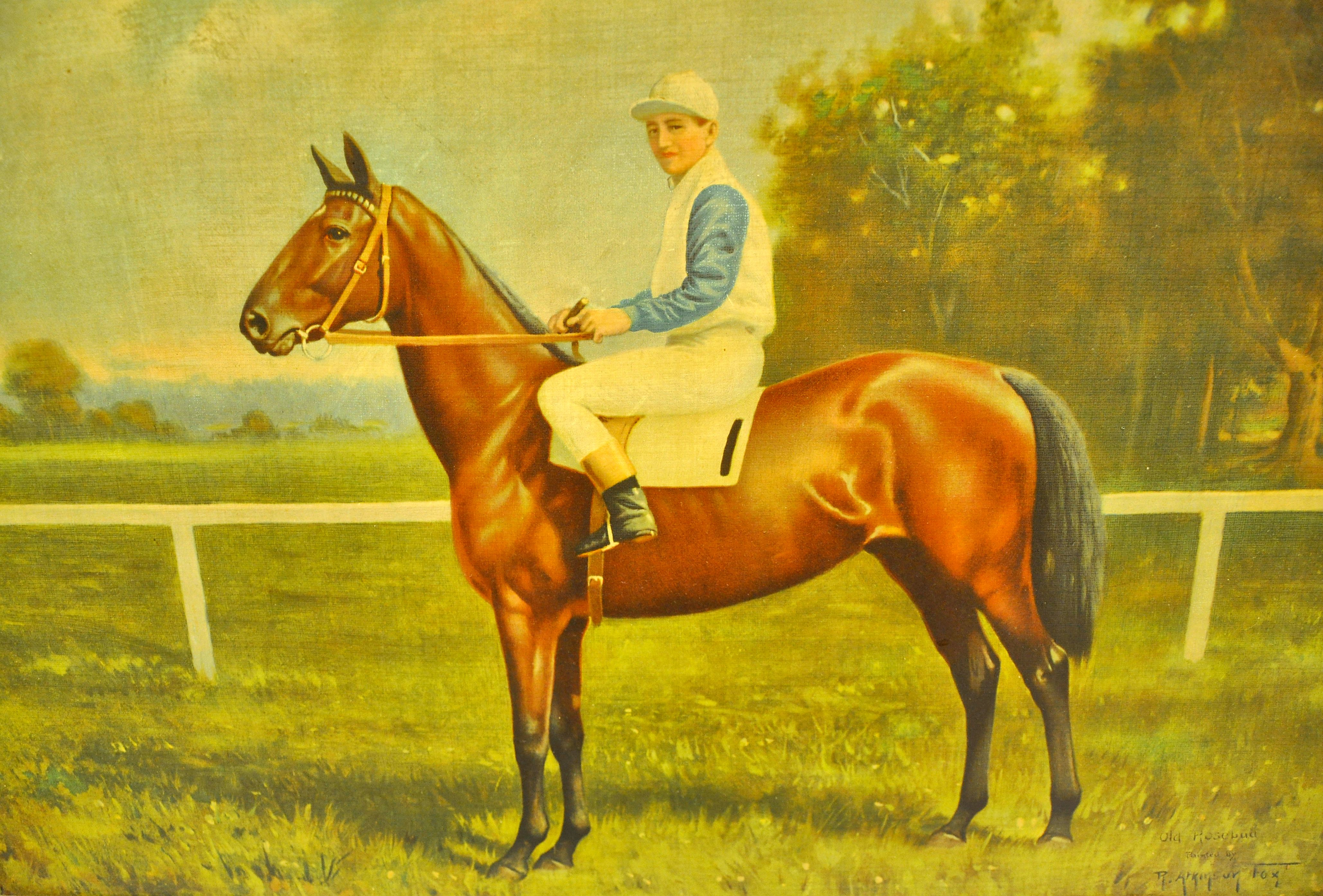 Portrait of Old Rosebud (J. McCabe up) by R. Atkinson Fox (Museum Collection)