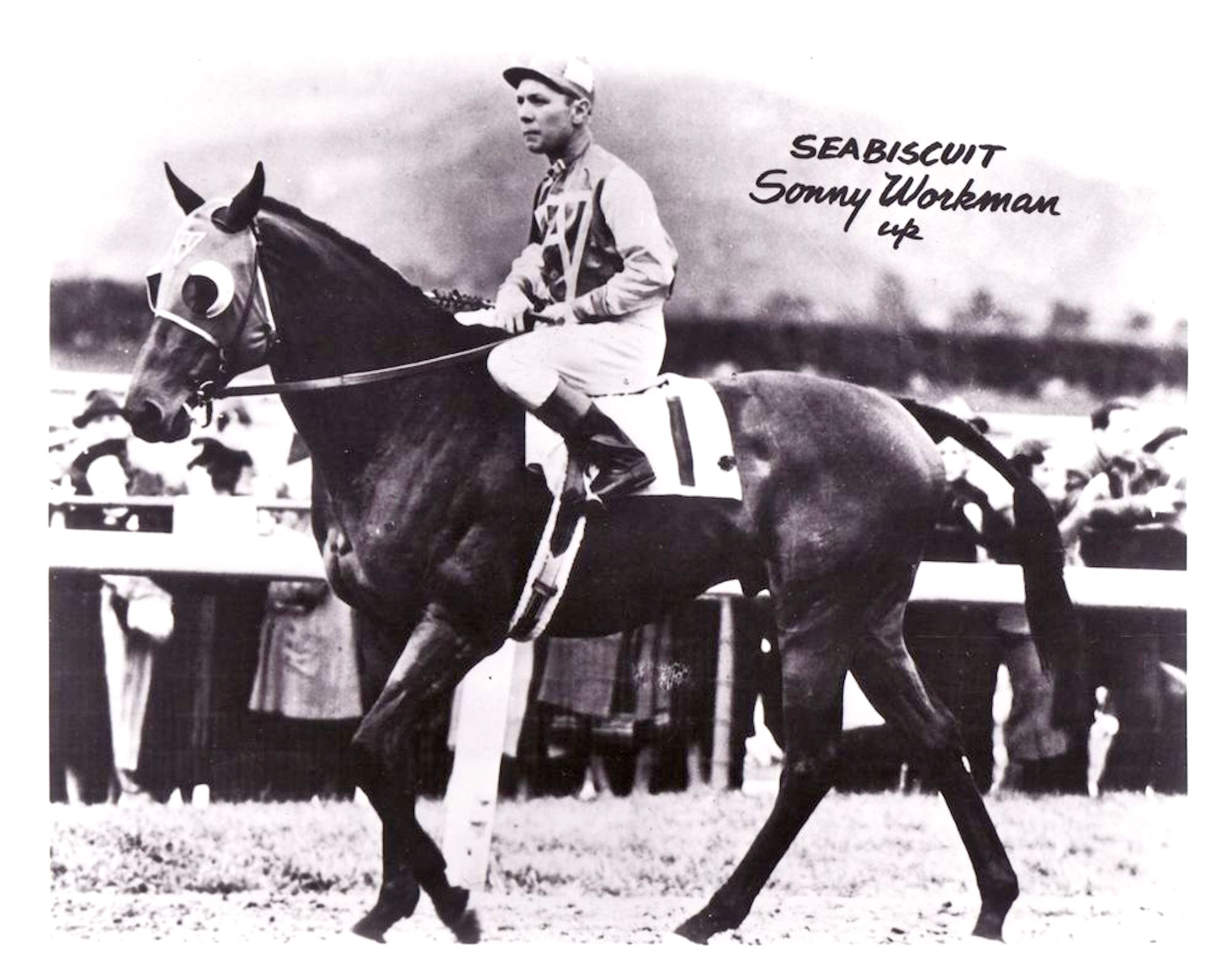 Seabiscuit with Raymond Workman up (C. C. Cook)