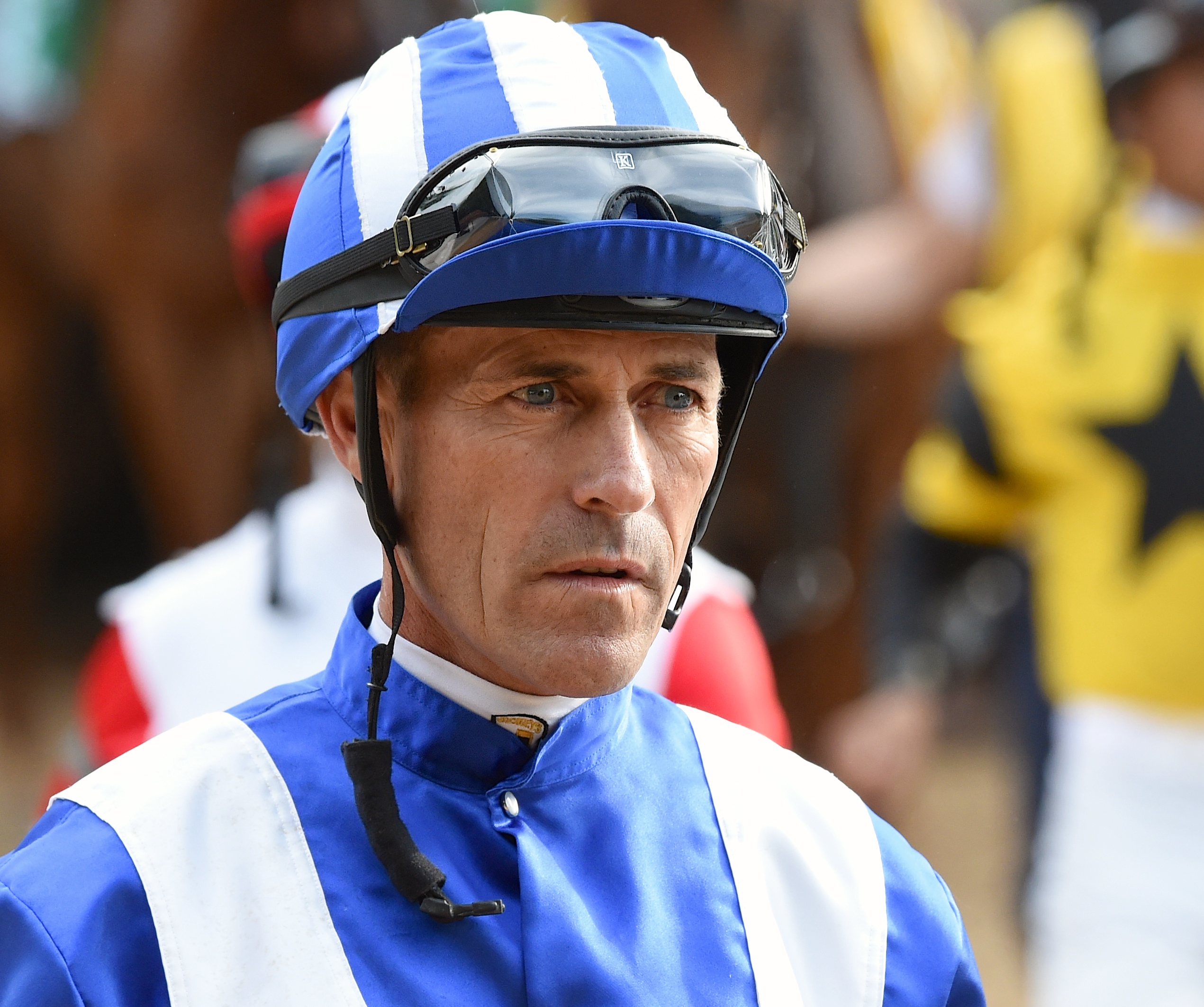 Gary Stevens at Monmouth Park, 2014 (Bob Mayberger/Museum Collection)