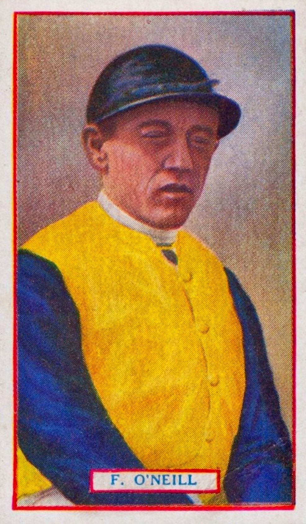 Frank O'Neill, 1923 Godfrey Phillips jockey card (Museum Collection)