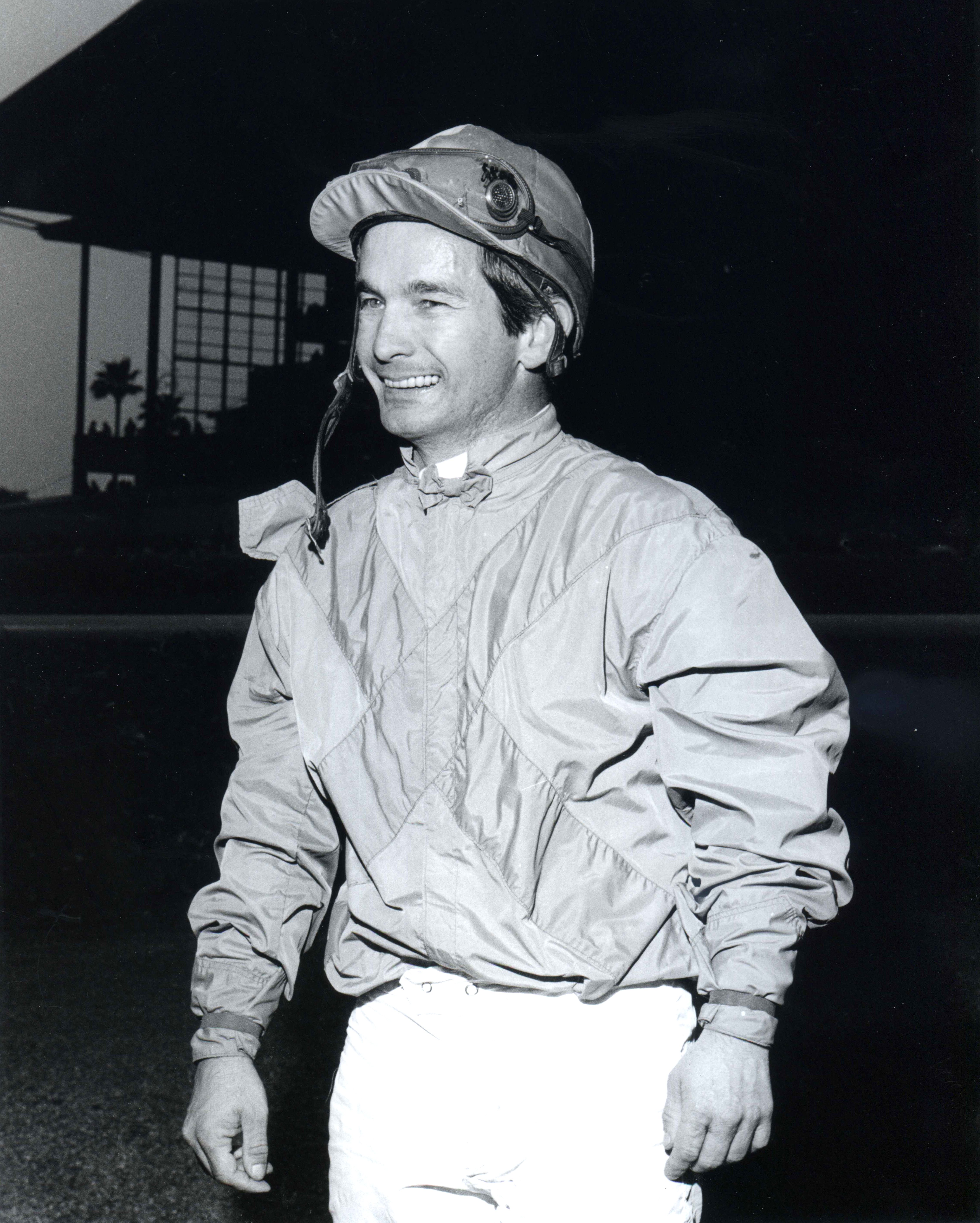 Bill Shoemaker after winning on Princess Endeavor on Febuary 11, 1969 at Santa Anita (Bill Mochon/Museum Collection)