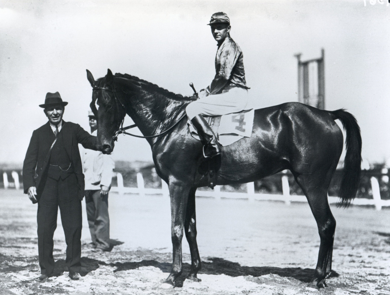 George Bostwick with trainer Thomas Hitchcock after winnning the 1930 Bushwick Steeplechase at Aqueduct with Actor (Keeneland Library Cook Collection/Museum Collection)