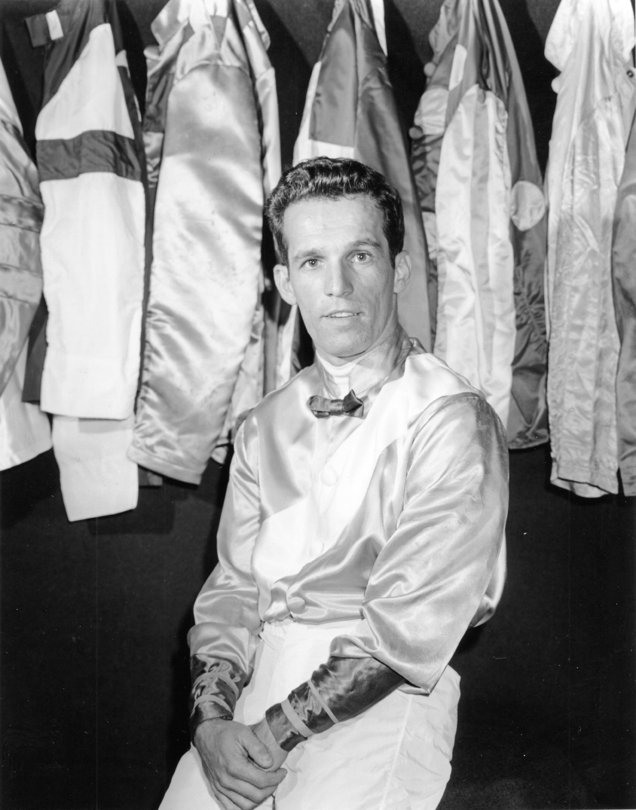 Sam Boulmetis, Jr. at Belmont Park, June 1955 (Keeneland Library Morgan Collection/Museum Collection)
