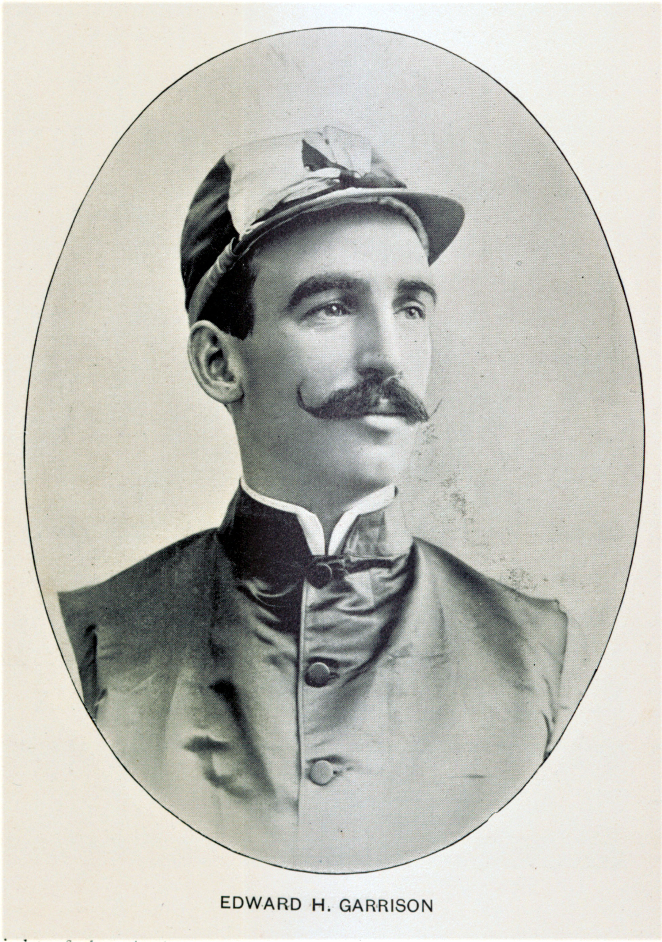 Photograph of jockey Edward H. Garrison from The American Turf (Keeneland Library Collection)