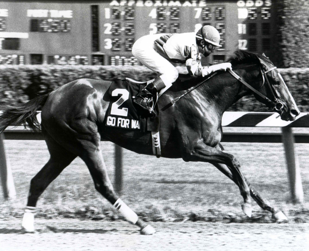 Randy Romero and Go for Wand winning the 1990 Test Stakes (NYRA/Museum Collection)