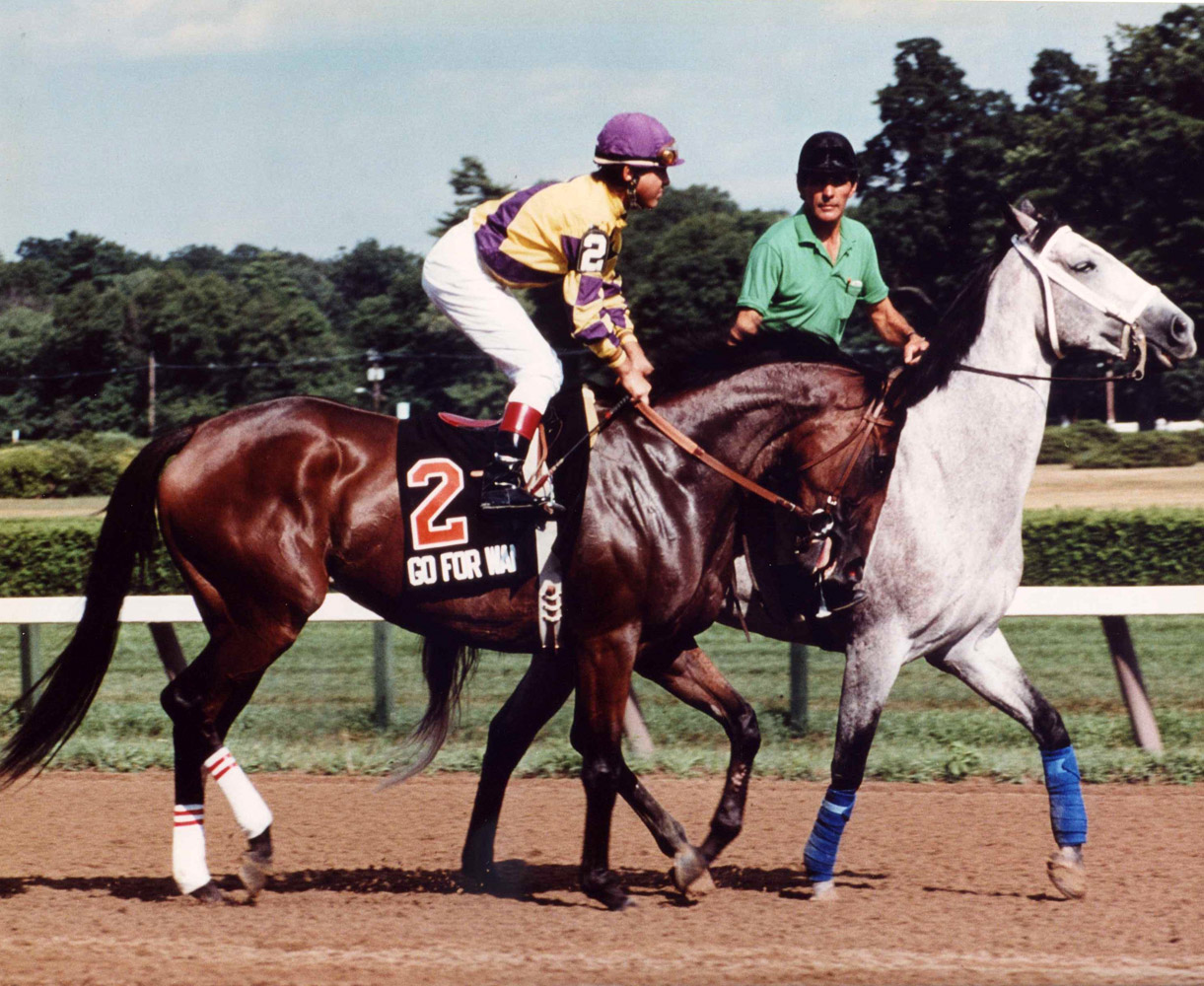 Randy Romero and Go for Wand at the 1990 Test Stakes at Saratoga (Michele Williams/Museum Collection)