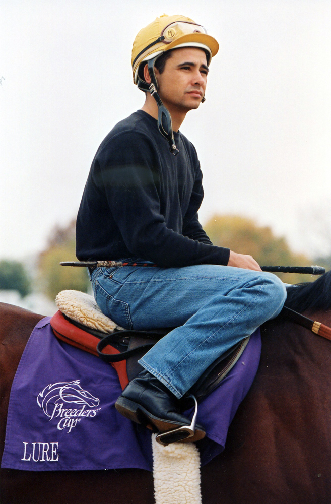 Mike Smith exercising Lure at Churchill Downs, 1994 (Barbara D. Livingston/Museum Collection)