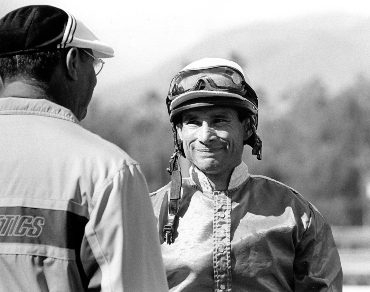 Alex Solis after five consecutive wins at Santa Anita on Feb. 20, 2006 (Bill Mochon/Museum Collection)