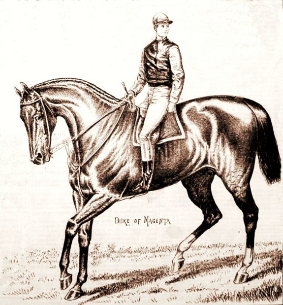Lloyd Hughes aboard Duke of Magenta from The Spirit of the Times (Keeneland Library)