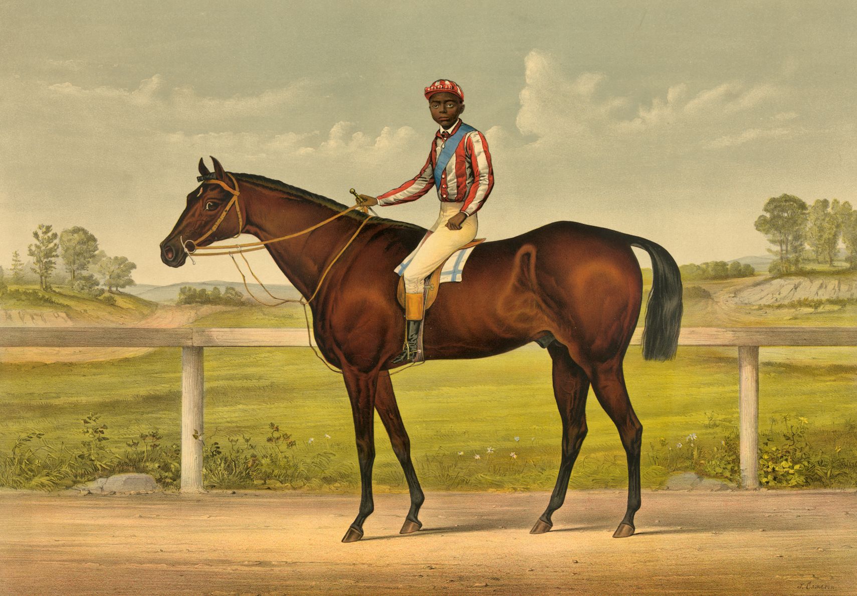 Shelby "Pike" Barnes aboard Tenny (Currier and Ives)