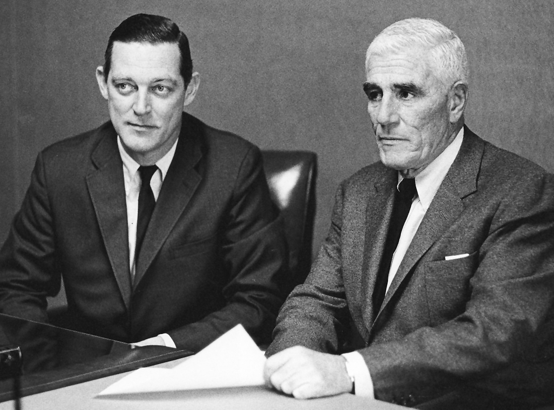 Ted Bassett and L. L. Haggin, 1968 (Keeneland Library)