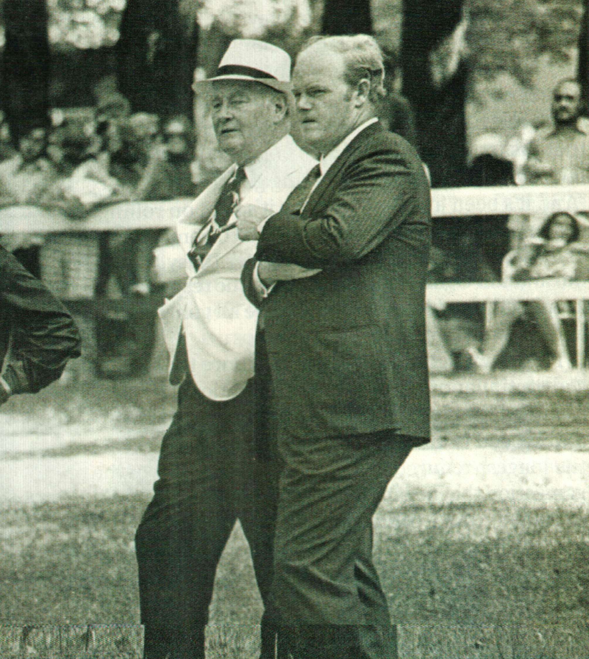Ogden Mills Phipps with his father, Ogden Phipps (Keeneland Library)