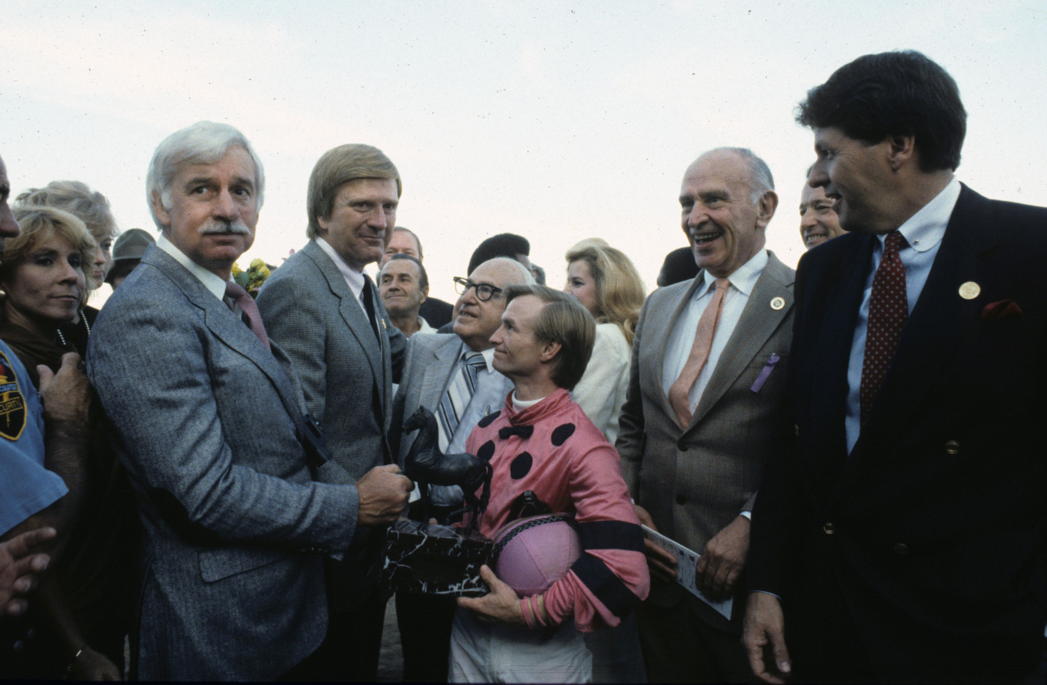 John Gaines and the winning connections of Wild Again, winner of the 1984 Breeders' Cup Classic (Breeders' Cup Photo)