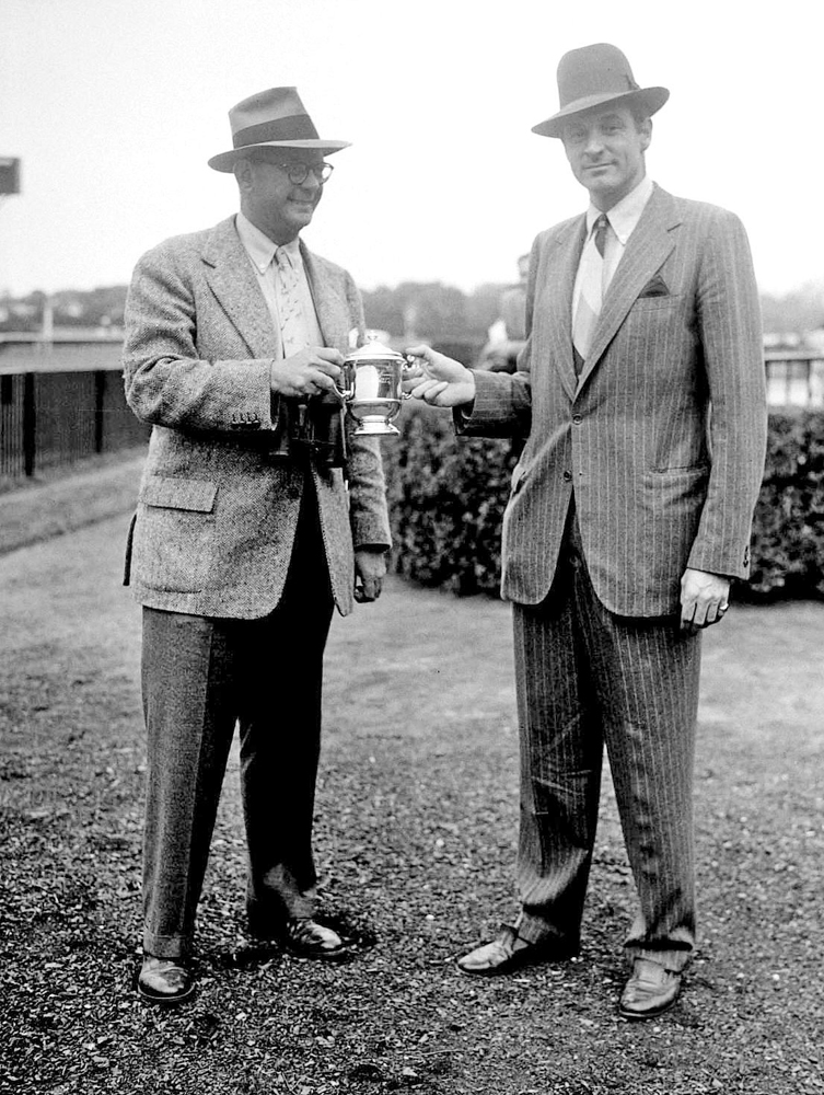 Arthur "Bull" Hancock and William Woodward, Jr. (Keeneland Library Morgan Collection)