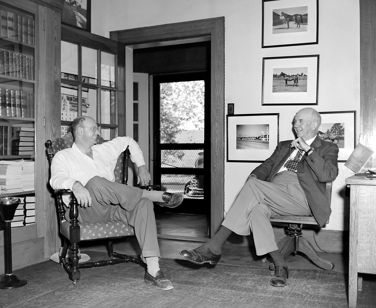 Bull Hancock and his father, Arthur B.  Hancock, Sr. (Keeneland Library Meadors Collection)