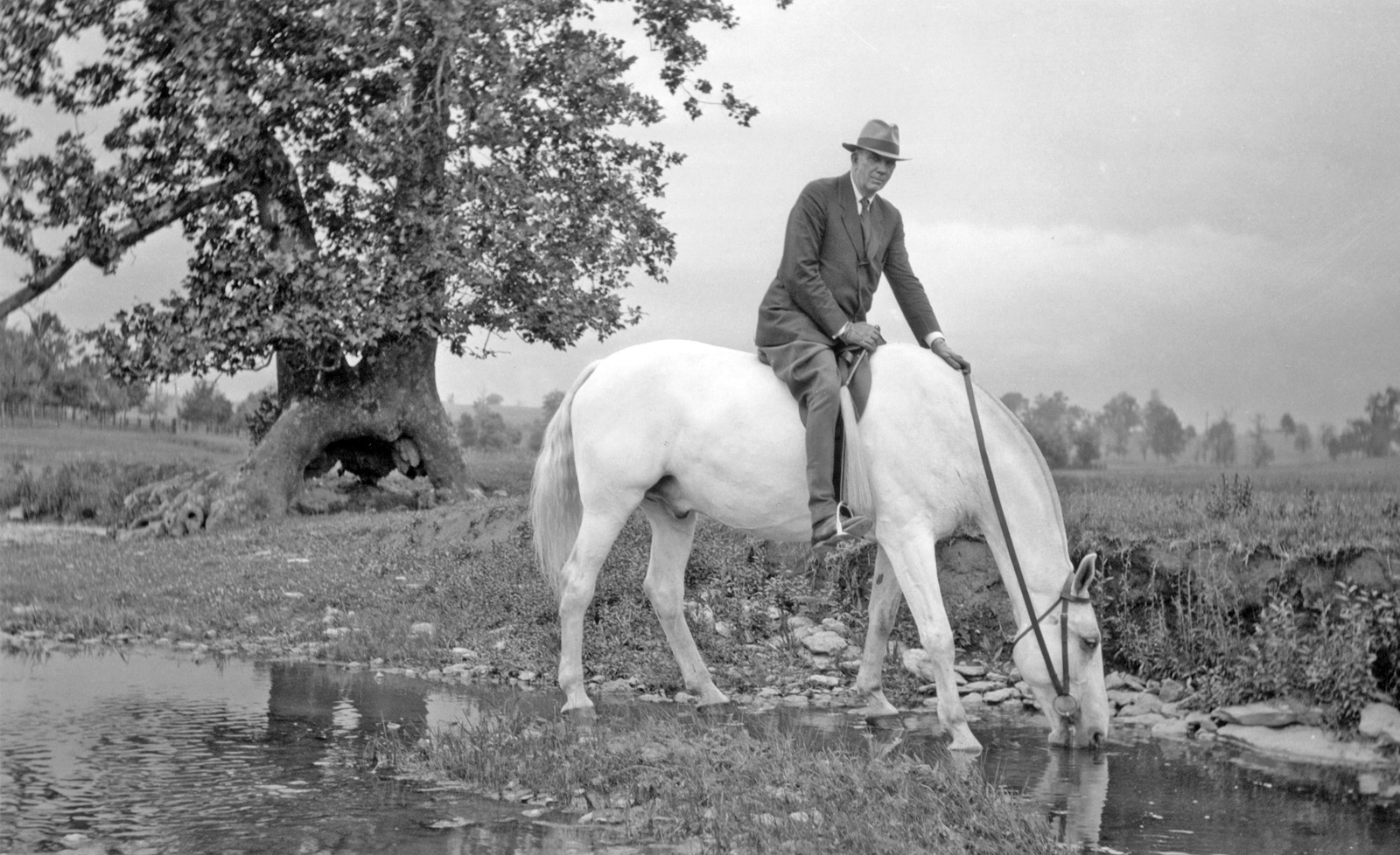A. B. Hancock on horseback, June 1932 (Grayson-Sutcliffe Collection)