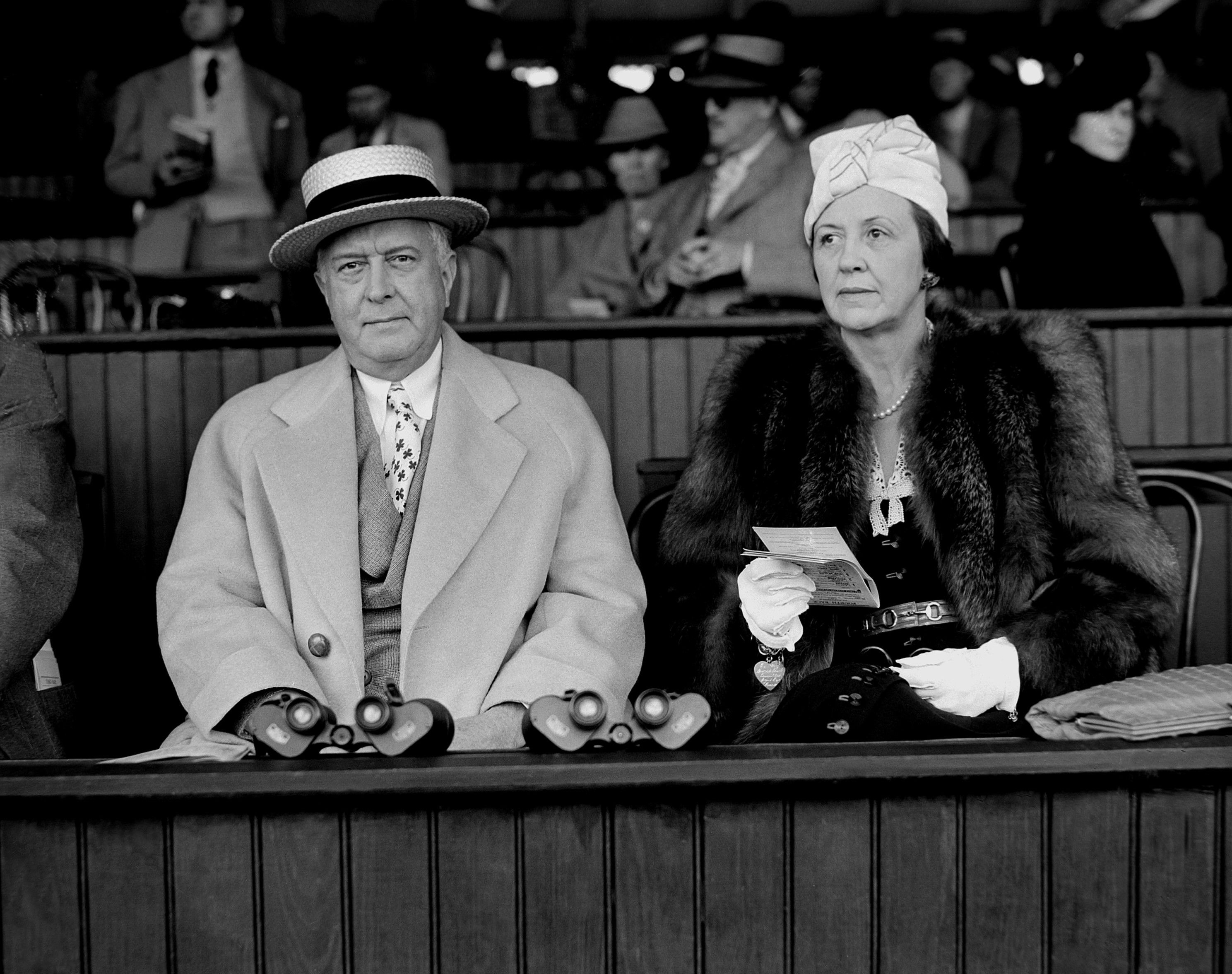 Warren and Lucille Wright at Saratoga Race Course (Keeneland Library Morgan Collection)