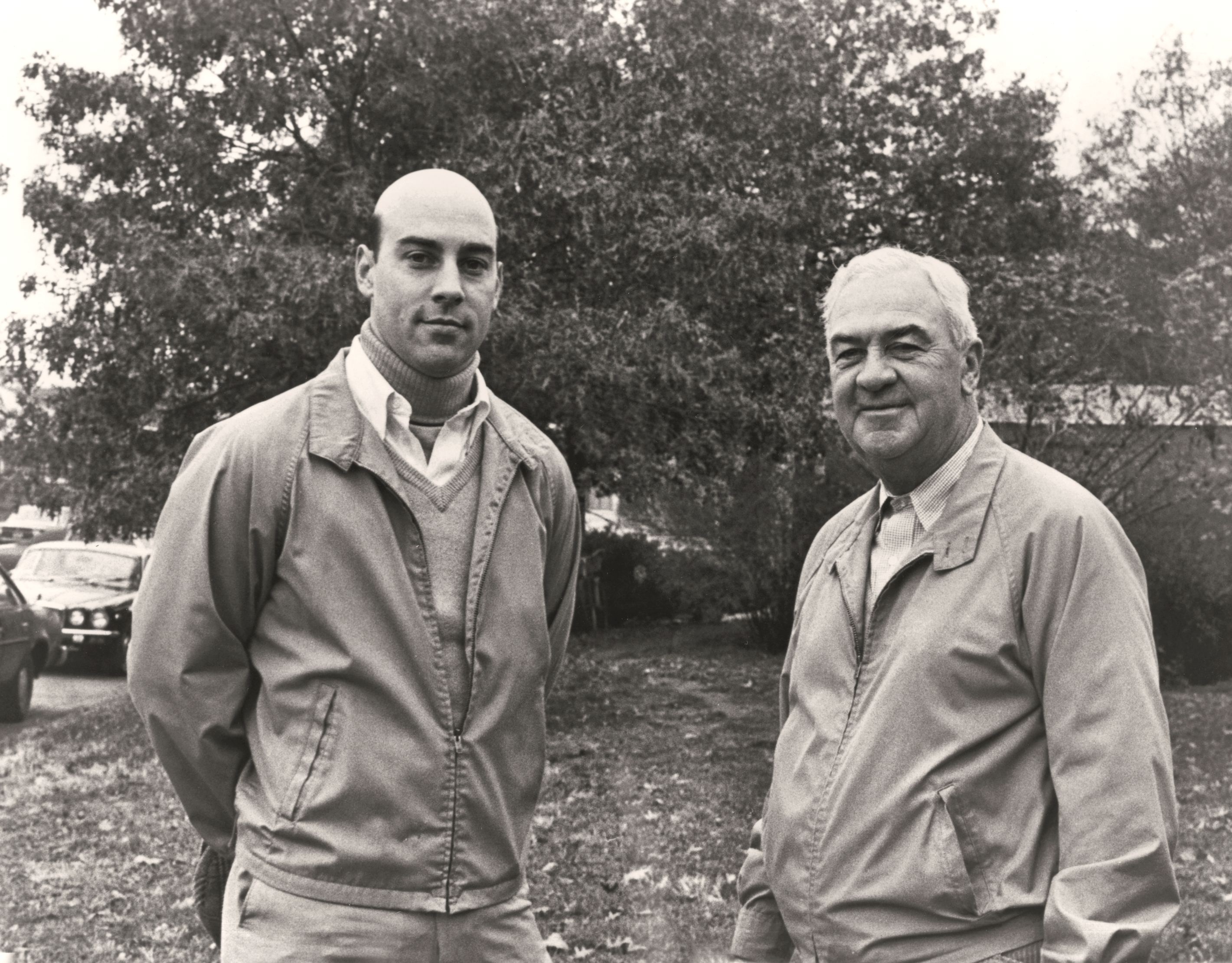 Hall of Fame trainers John Veitch, left, and his father, Sylvester Veitch (Thoroughbred Times)