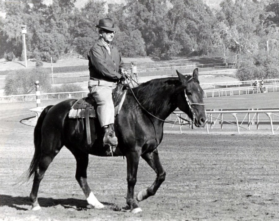 Buster Millerick on the track (California Thoroughbred Breeders' Association)