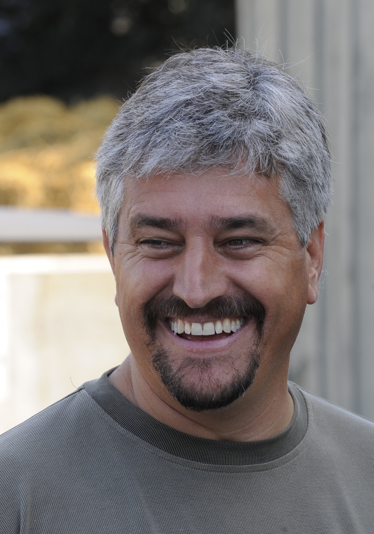Steve Asmussen after seeing Rachel Alexandra arrive safely back at his barn at the Oklahoma Training Track, August 2009 (Skip Dickstein)