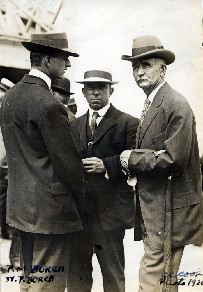William P. Burch (on right) with his son, Hall of Fame trainer Preston M. Burch, in 1920 (C. C. Cook/Museum Collection)
