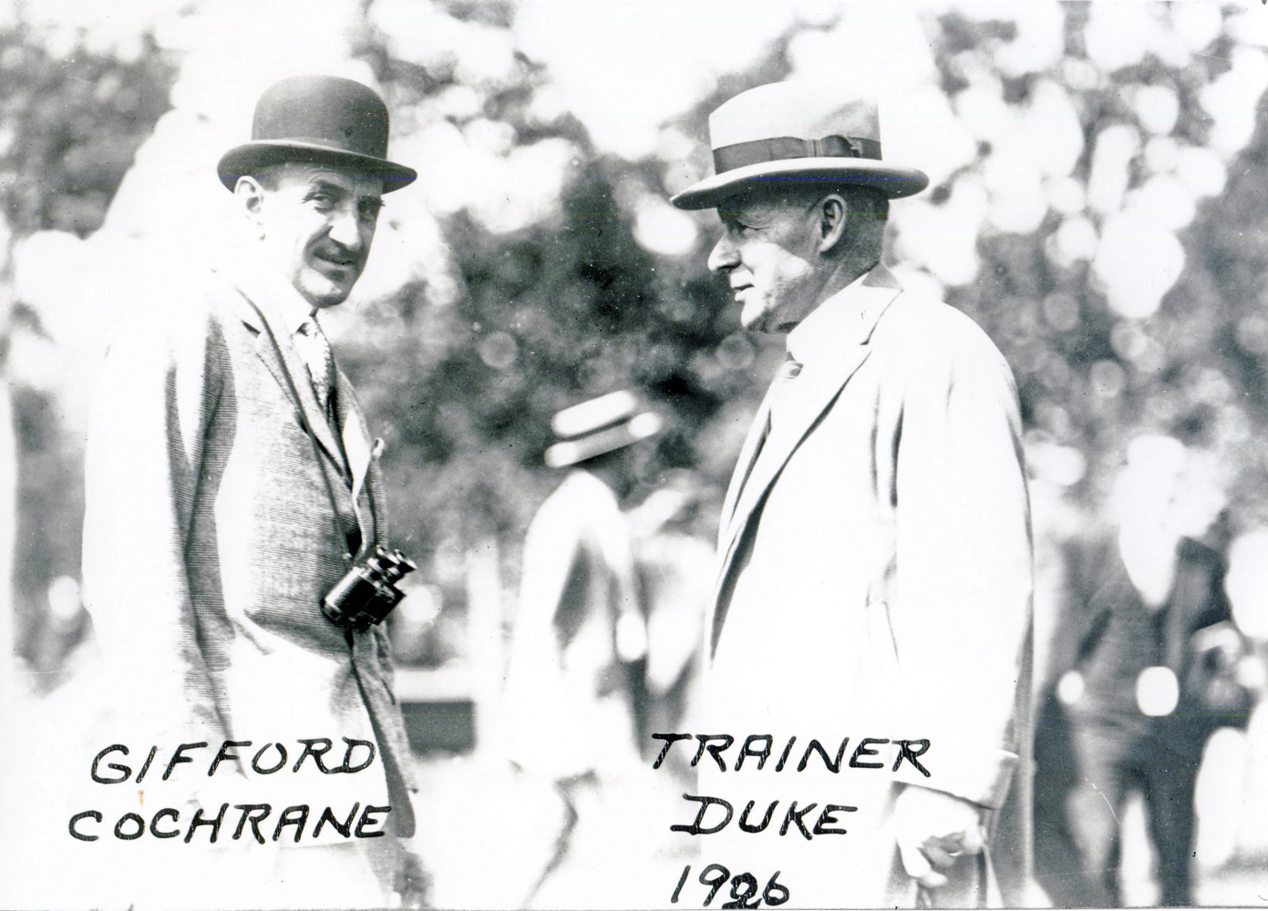 Gifford Cochrane and trainer William Duke (C. C. Cook/Museum Collection)
