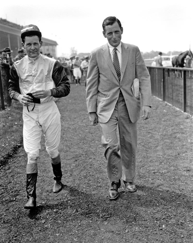 Paddy and Mikey Smithwick at Belmont Park, May 1956 (Keeneland Library Morgan Collection/Museum Collection)